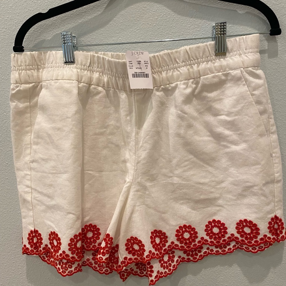 J Crew white shorts. Size medium